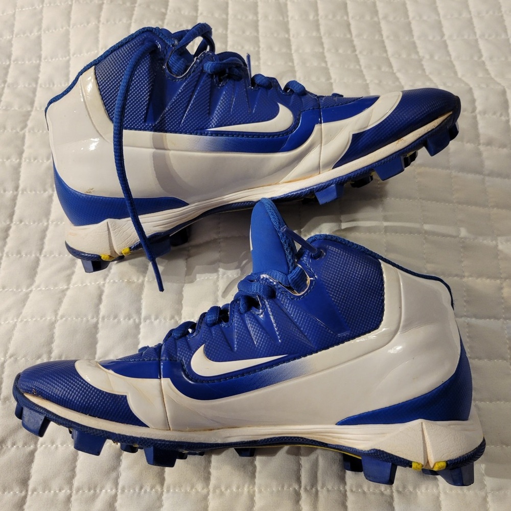 Nike 2.5Y Huarache 2KFilth Keystone Royal Blue White Mid Baseball Cleats Sports